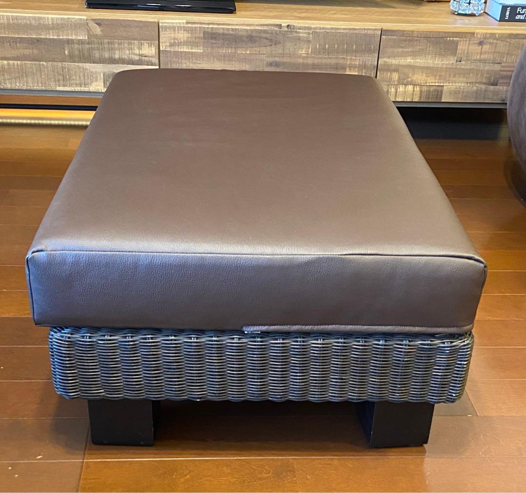 a.flat aflat ケイ・ローソファ オットマンv01 ラタン