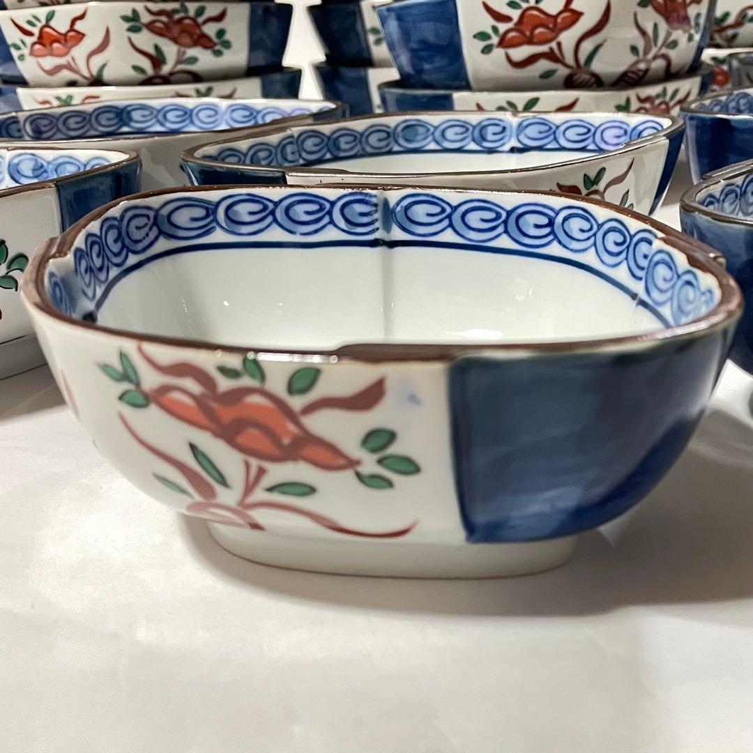 陶磁器　花柄　小鉢　和え物皿　酢の物皿　30個