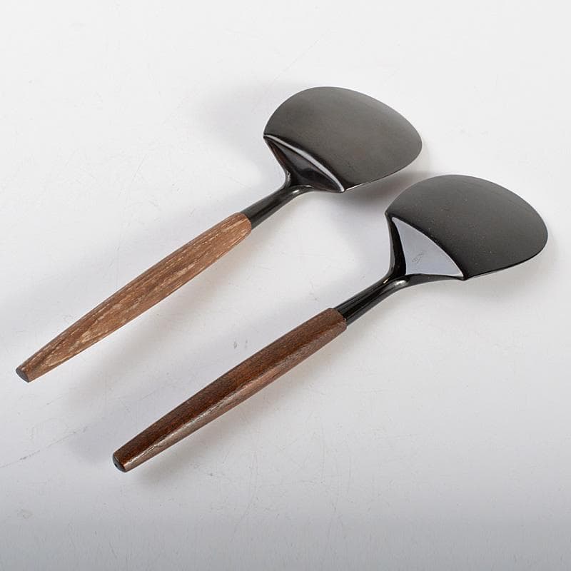 茶道具　金工師　木村清五郎　宗禅　桑柄　炉用　灰匙　共箱　2点　C　6172