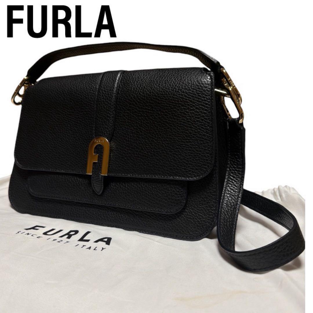 極美品 フルラ ソフィア グレイニー 2way ショルダーバッグ アーチロゴ