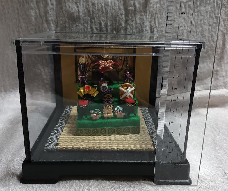 ミニチュア　ハンドメイド　五月人形三段飾り＋小物三点セット