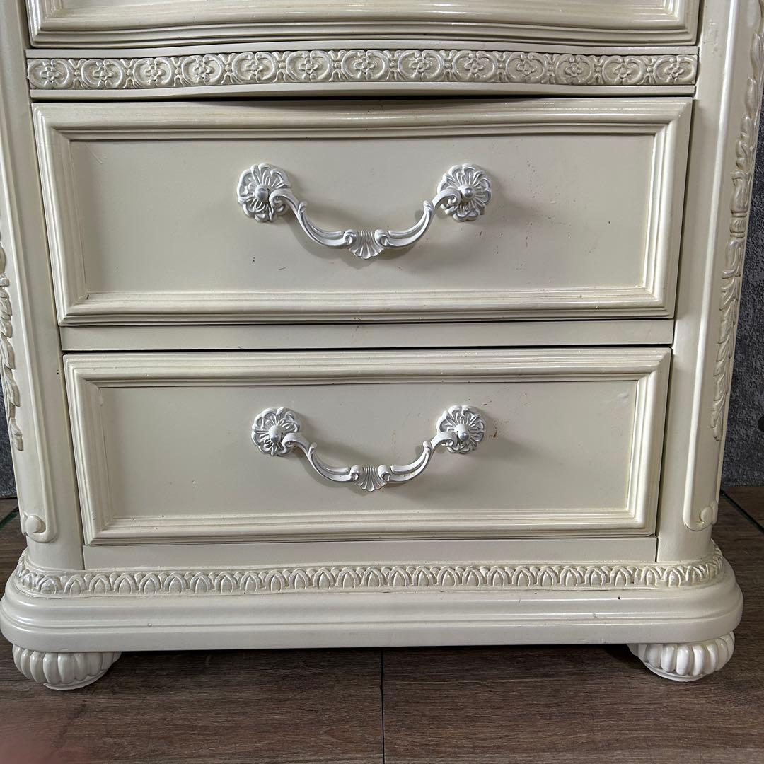 ꧁クラシック家具꧂3段チェスト フレンチ ロココ 姫系 たんす タンス 箪笥