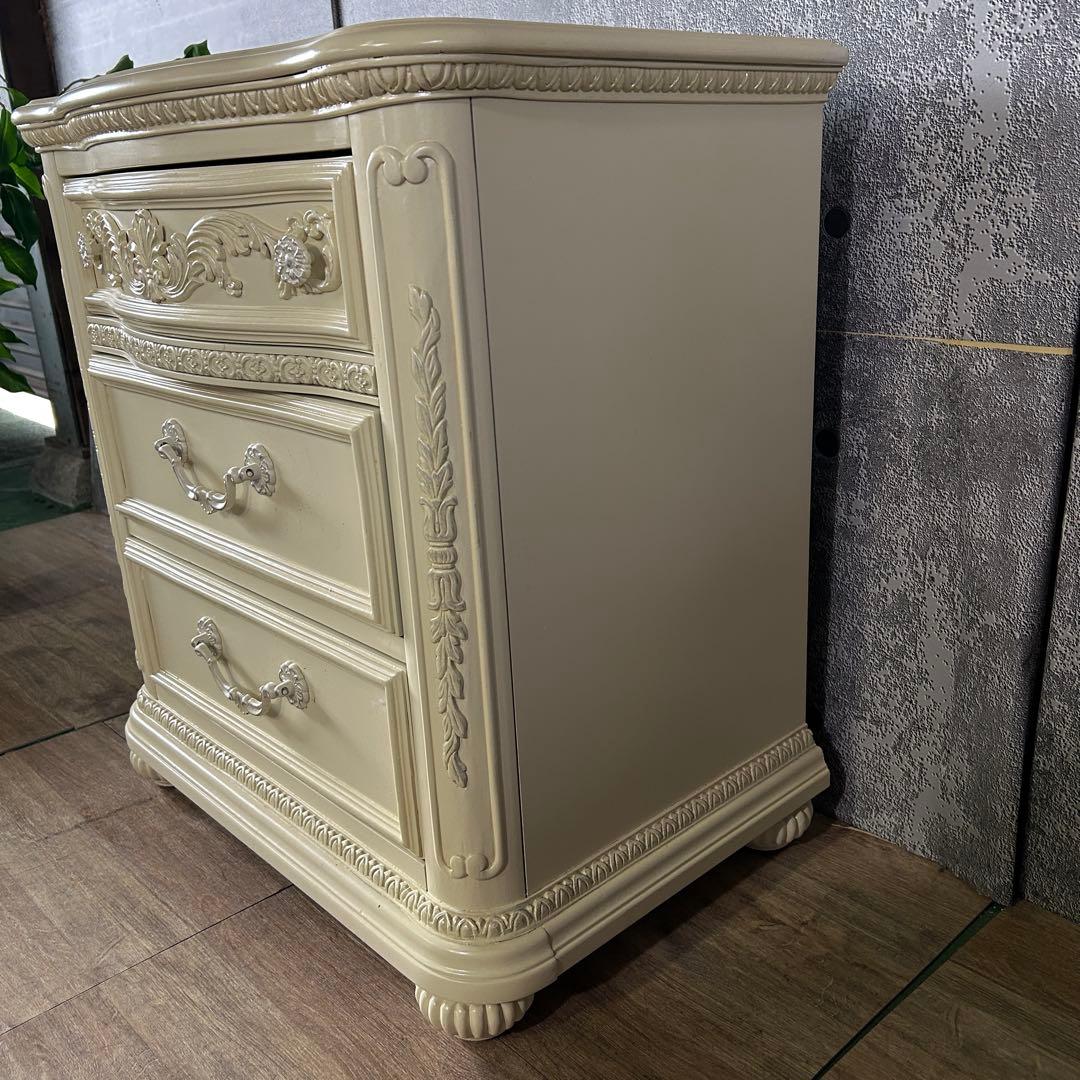 ꧁クラシック家具꧂3段チェスト フレンチ ロココ 姫系 たんす タンス 箪笥