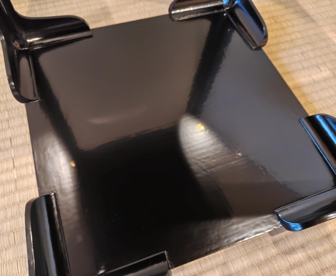 送料込【逢絢亭】茶道具 棚物 高麗卓 京塗 一閑塗 木製 佐々木宗章 共箱入り