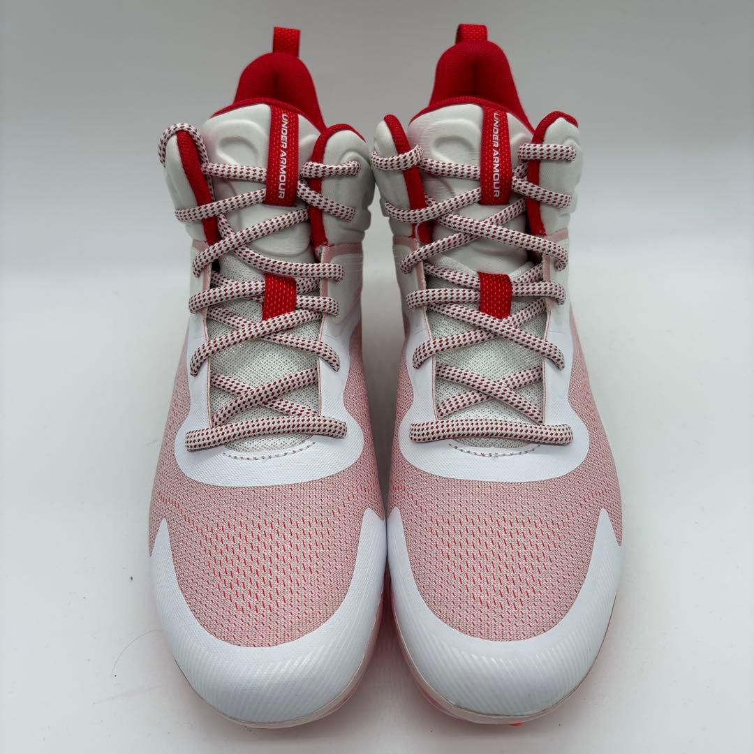 アンダーアーマー 野球 スパイク レッド 赤 27.5㎝ ミドルカット ポイント