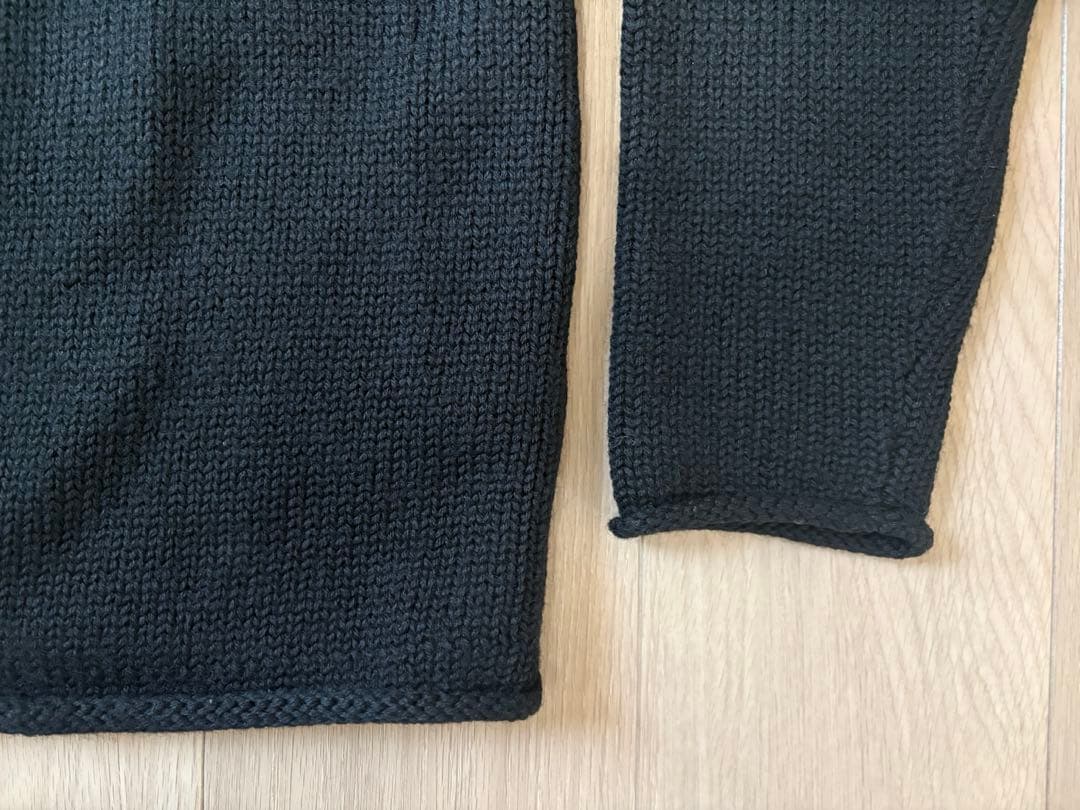 90s J.Crew ジェイクルー ロールネックウールニット セーター M 黒