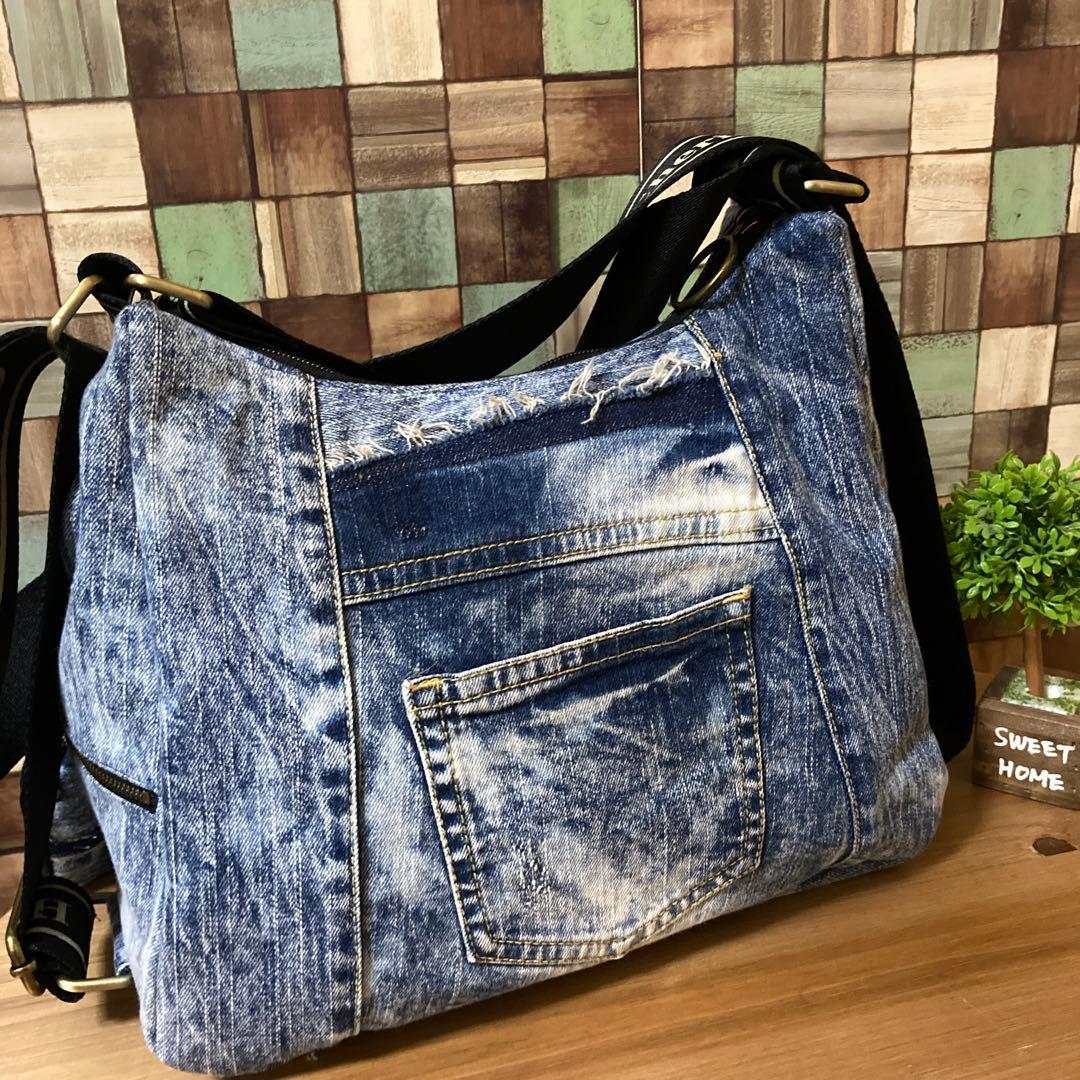 デニムリメイク フリル2wayバック