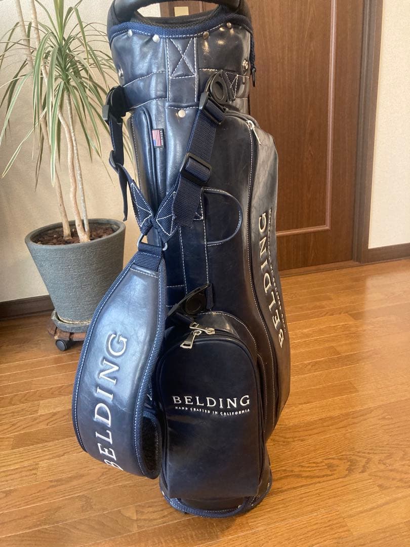 【BELDING】超美品_キャディバッグ(ネイビー)