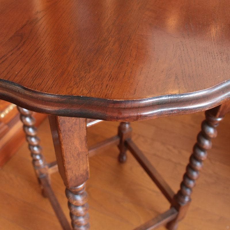 ラウンドサイドテーブル Φ52cm 丸形 花台 ツイストレッグ 627-021