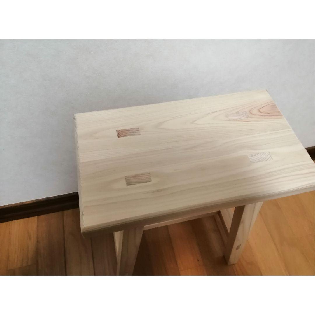 木製フラワースタンド　花台　幅35cm×高さ45cm丸面取り　スツール　水槽台