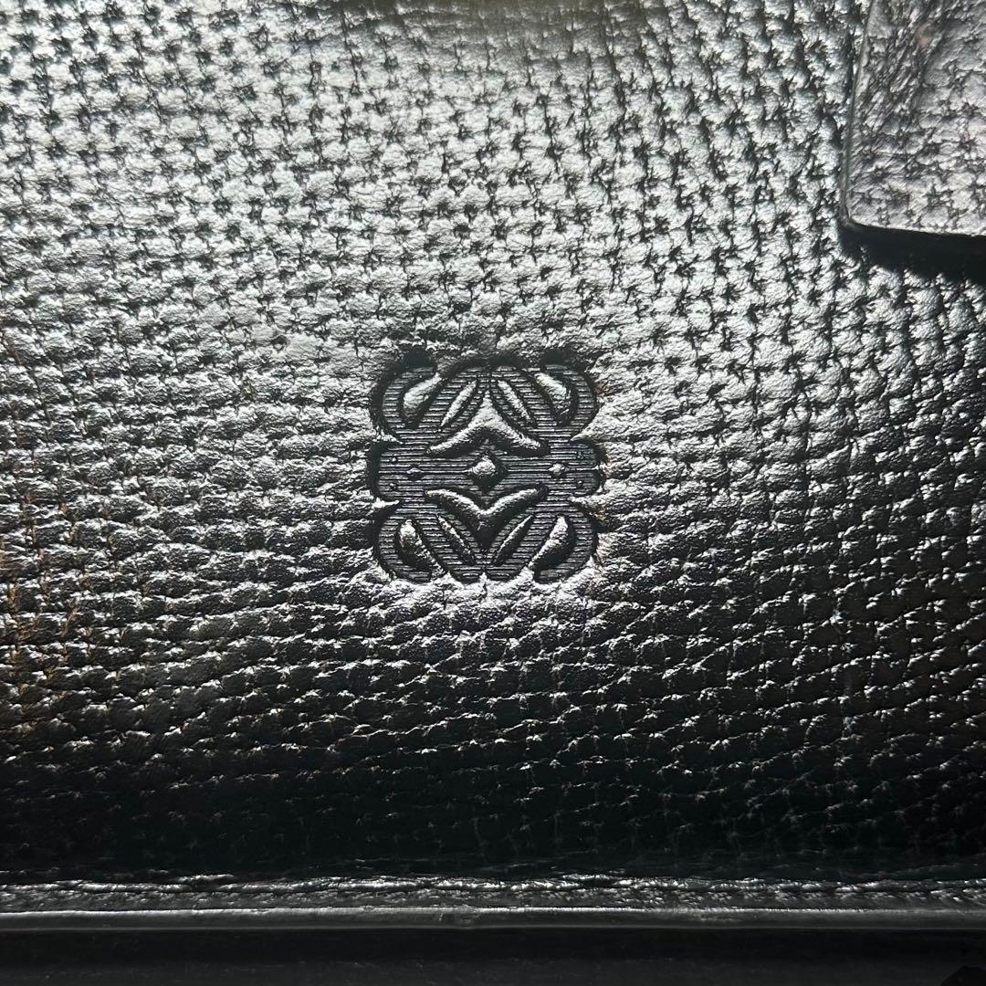 LOEWE アナグラム　レザー　本革　シボ革　ビジネスバッグ　ブリーフケース