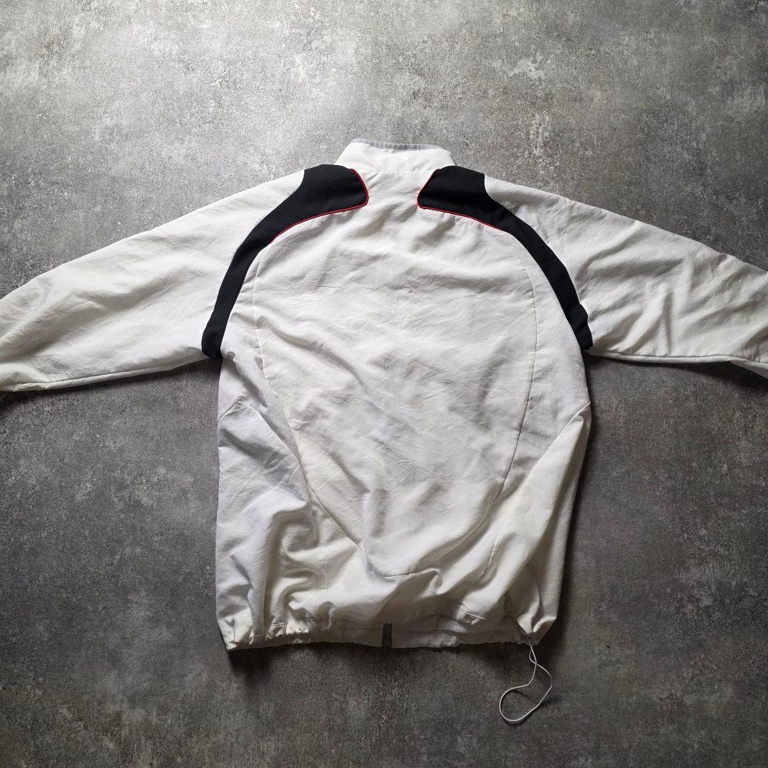 adidasアディダスリヴァプールナイロンジャケットドローコード刺繍ロゴサッカー