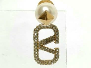 バレンティノ VALENTINO GARAVANI ピアス ストーン 片耳 ロゴ