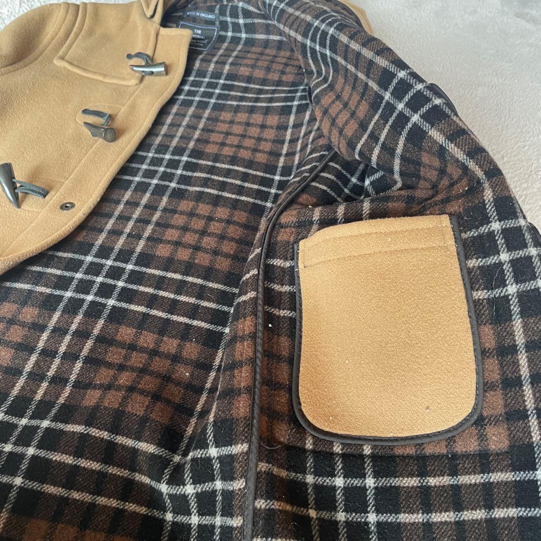 ★セール★Gloverall ダッフルコート L ウール 英国製 チェック裏地