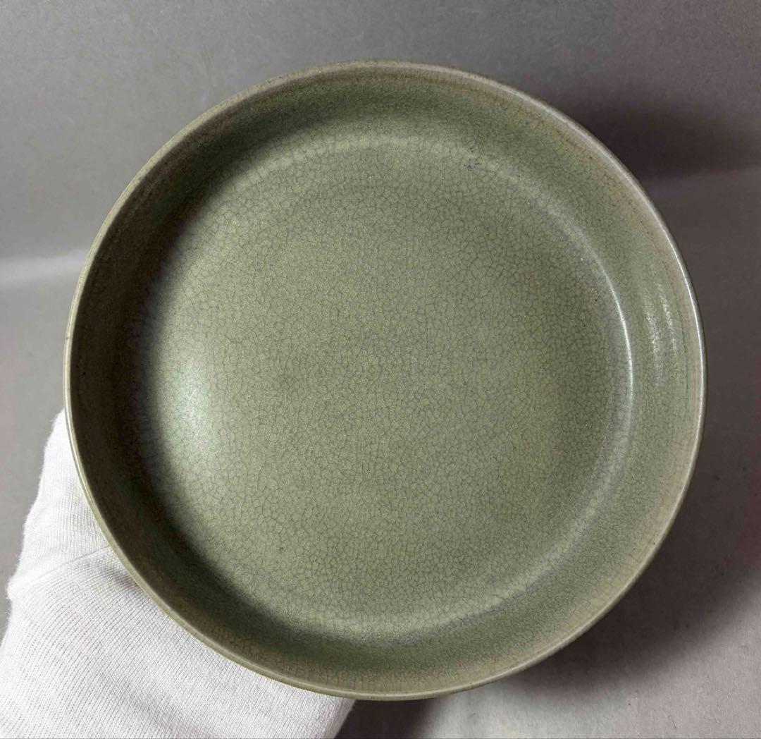 中国 高台付盥形盤(洗筆)　f2260125