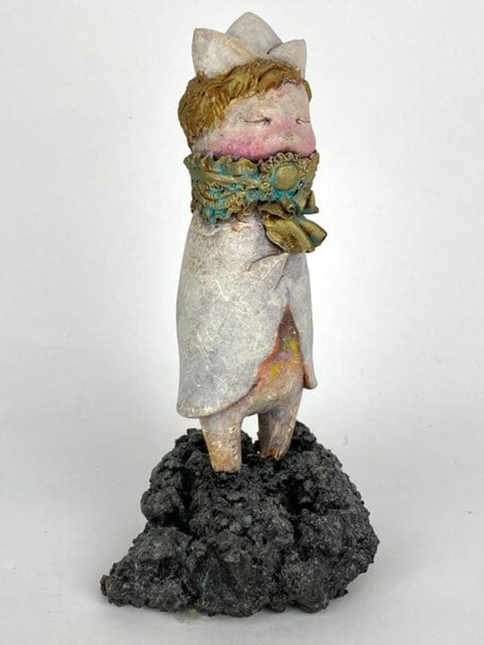 植田明志 うえだあきし 造形作品 虹を歌う子ども 作家 オブジェ ドール アート