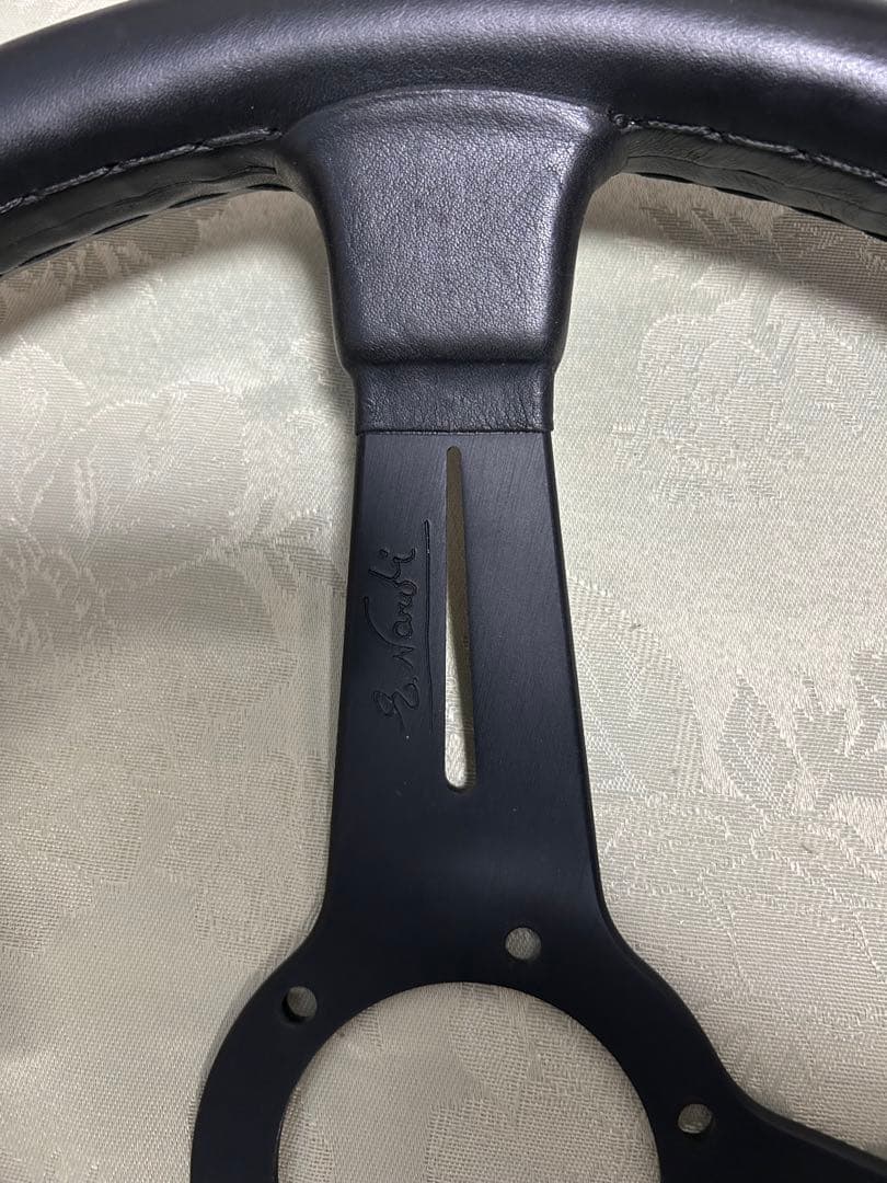 【中古】NARDI ナルディ クラシック ブラックレザー＆ブラックスポーク