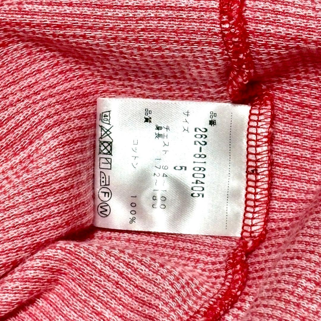 【極美品】ジャックバニー　パーリーゲイツ　半袖ポロシャツ　総柄　レッド　ゴルフ