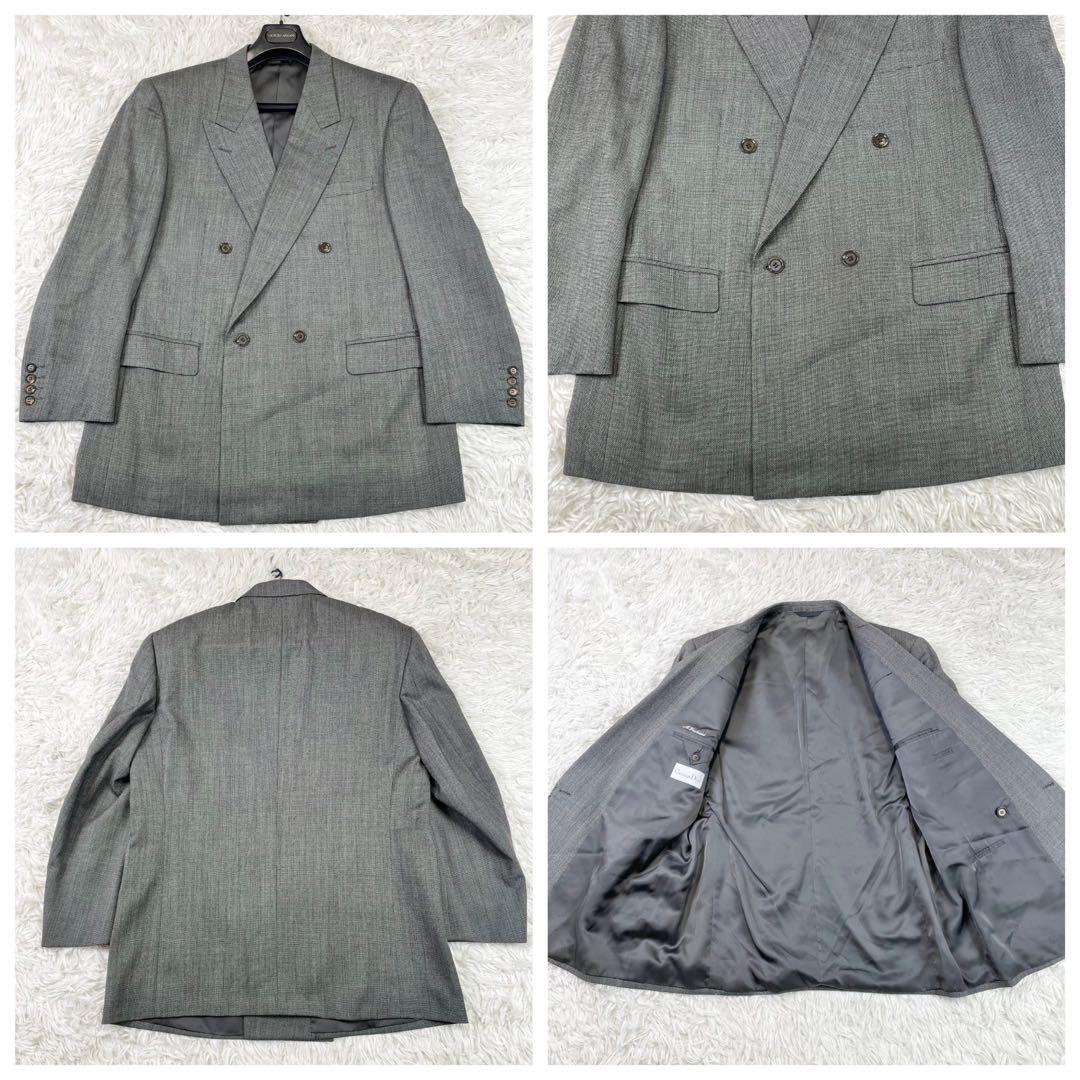 美品　クリスチャンディオール　ダブルスーツ　セットアップ　グレー
