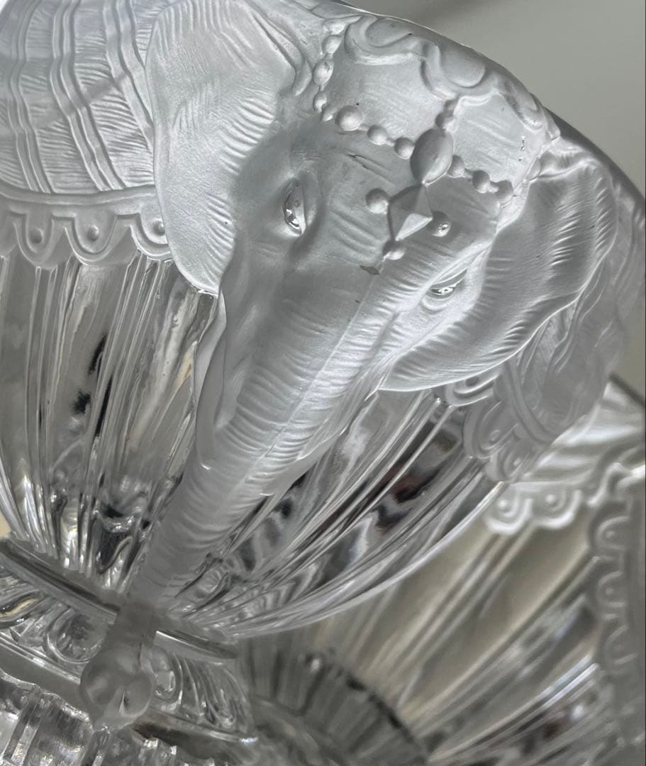 BACCARAT バカラ/※稀少　刻印有　蓋物　フロスト