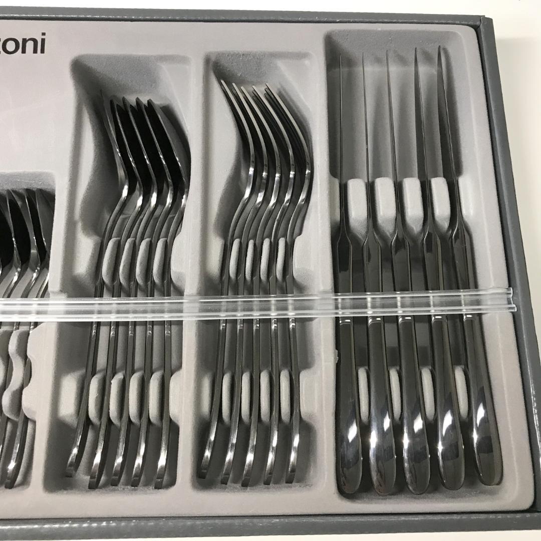 【未使用品】Barazzoni カトラリー 24P チタンシャイン マラカイト