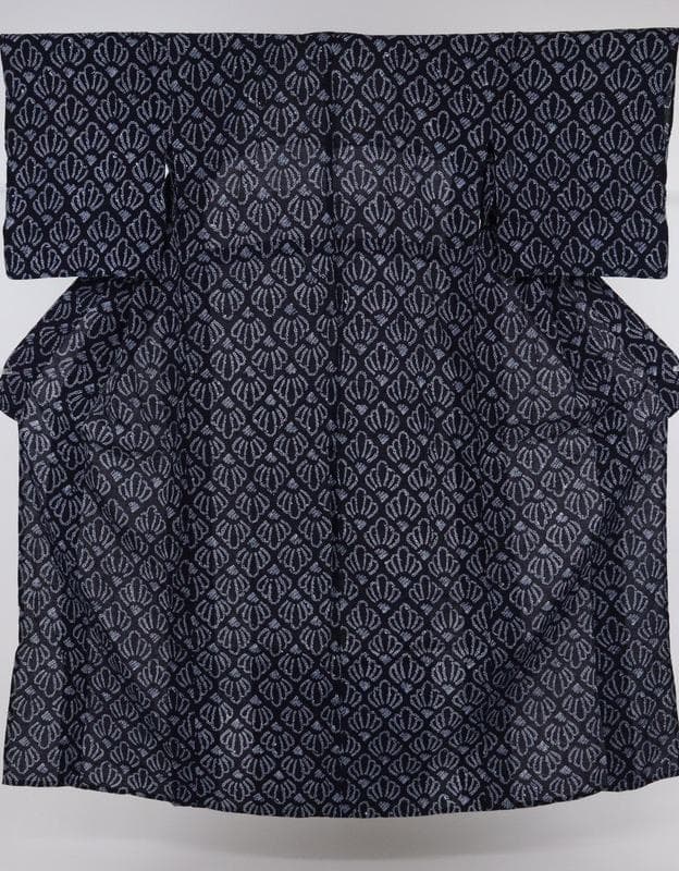 絞り浴衣＊夏着物 小柄さん 花の蕾模様 普段着として♪木綿着物◆5UA16