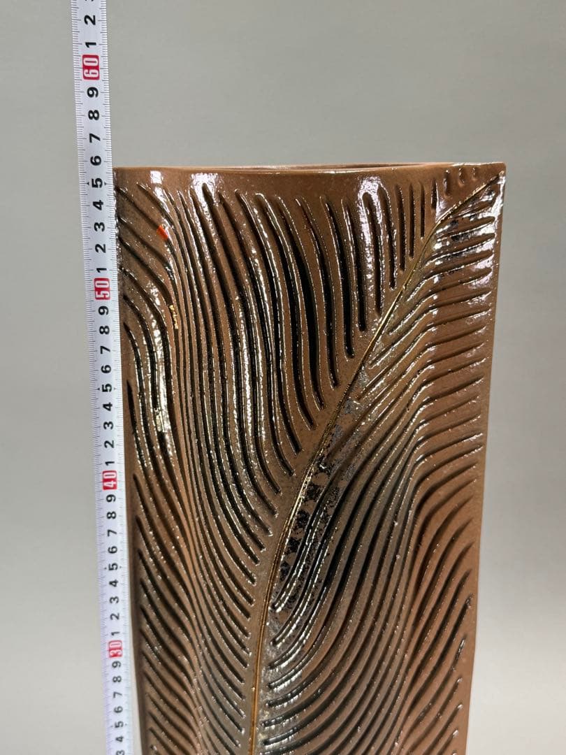 池坊　いけばな　古流　龍生派　小林正明　陶花器　華道具　花瓶　高さ55.5cm