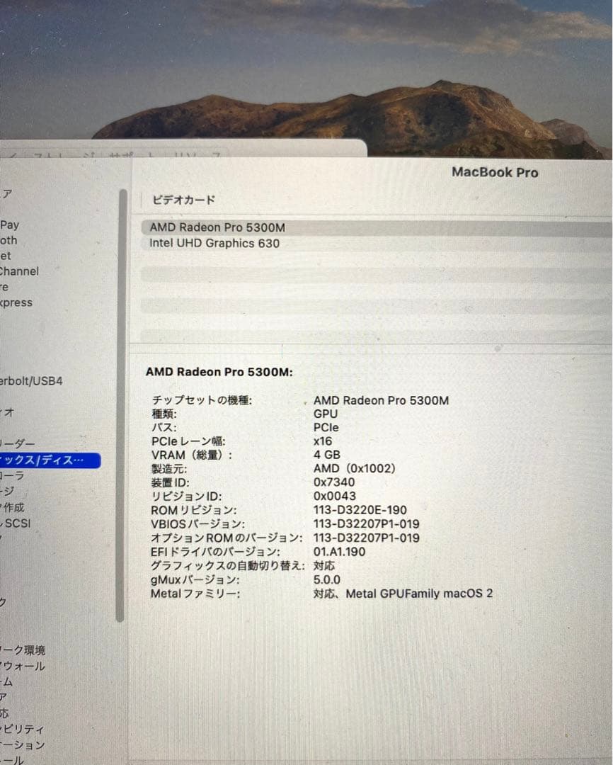 MacBook Pro (16インチ, 2019)