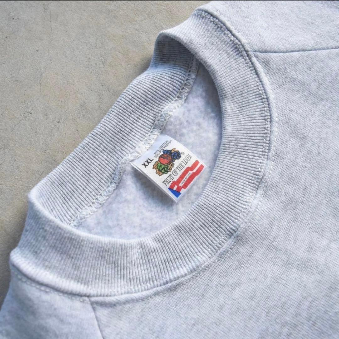 90s フルーツオブザルーム 無地スウェット ラグラン USA製 未使用 2XL