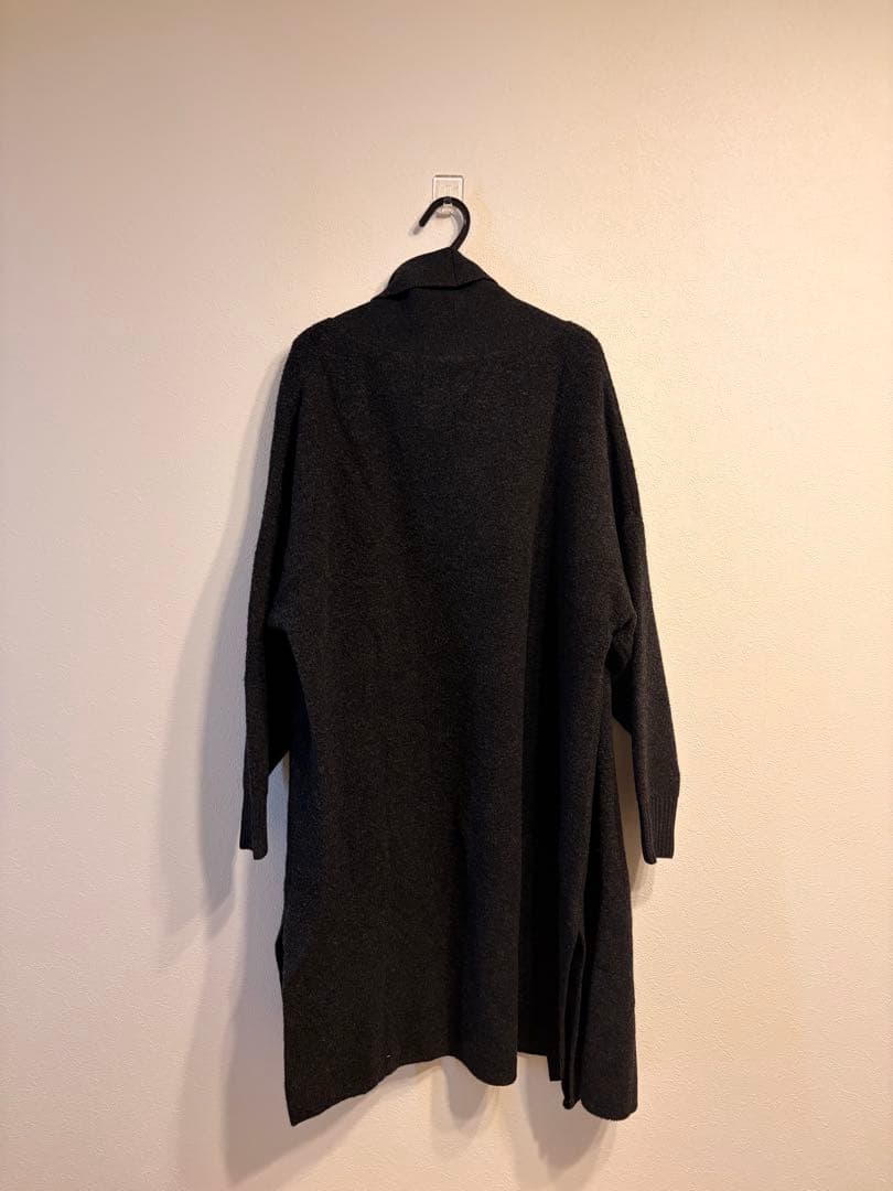 Aga ロングニットカーディガン　ダークグレー　ヤマダヤ　定価40000円