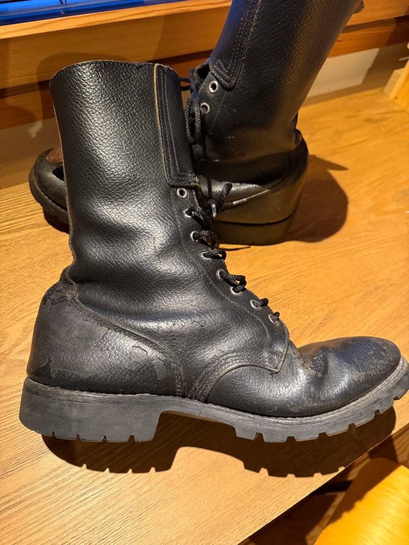 フレンチアーミー　ダブルストラップコンバットブーツ　ヴィンテージ