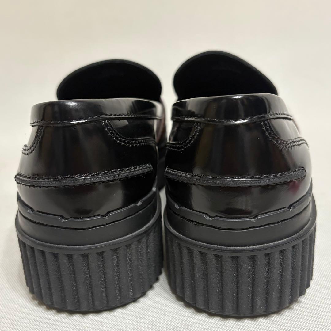 TOD'S トッズ レザー 革靴 厚底ローファー ブラック 36 1/2
