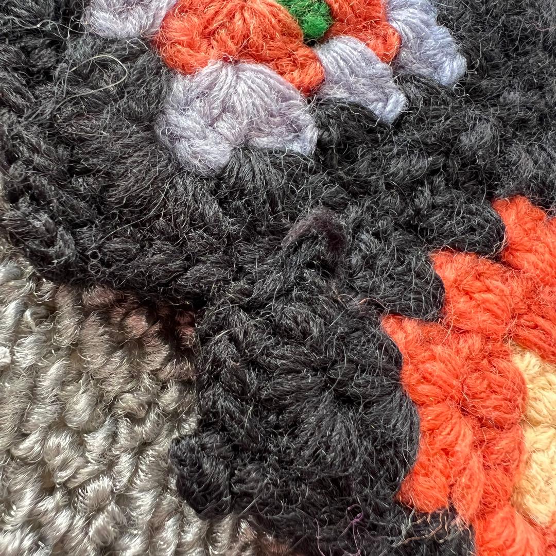 アメリカで購入　ヴィンテージ　手編み多様布