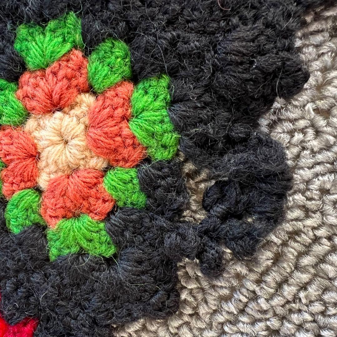 アメリカで購入　ヴィンテージ　手編み多様布