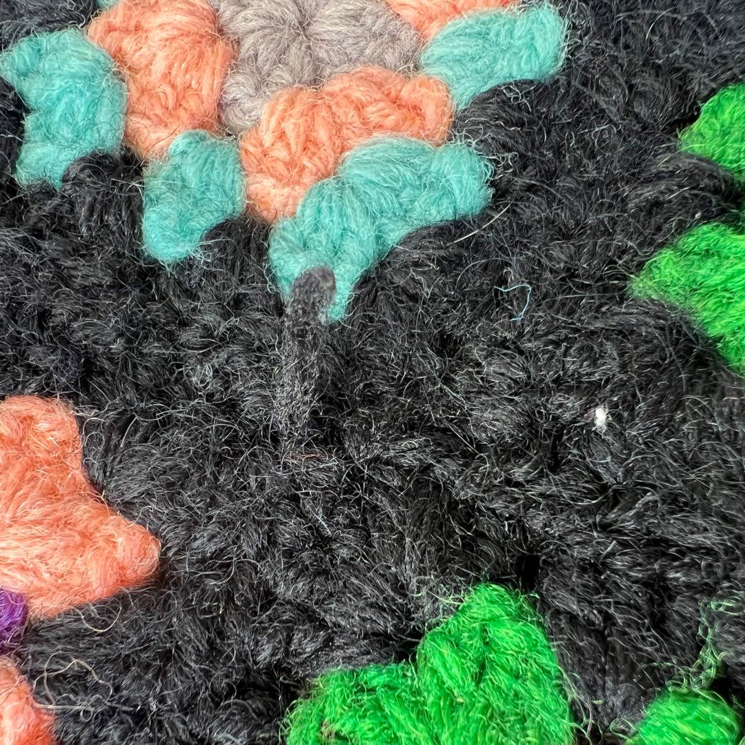 アメリカで購入　ヴィンテージ　手編み多様布