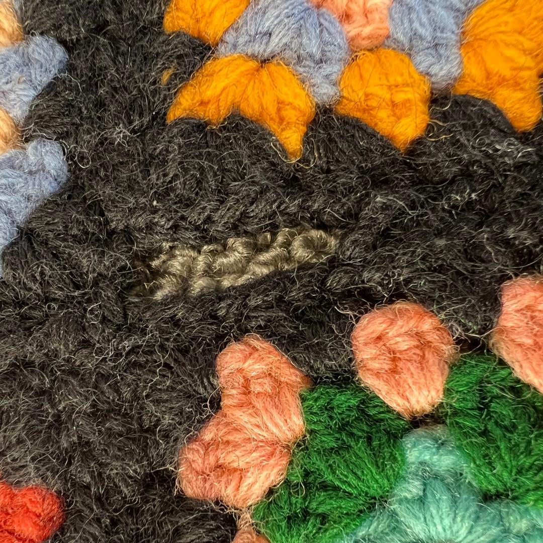 アメリカで購入　ヴィンテージ　手編み多様布