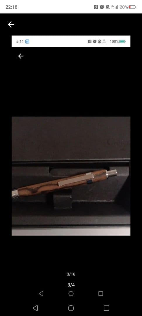 クラフトエー　CraftA シャープペンシル　黒柿