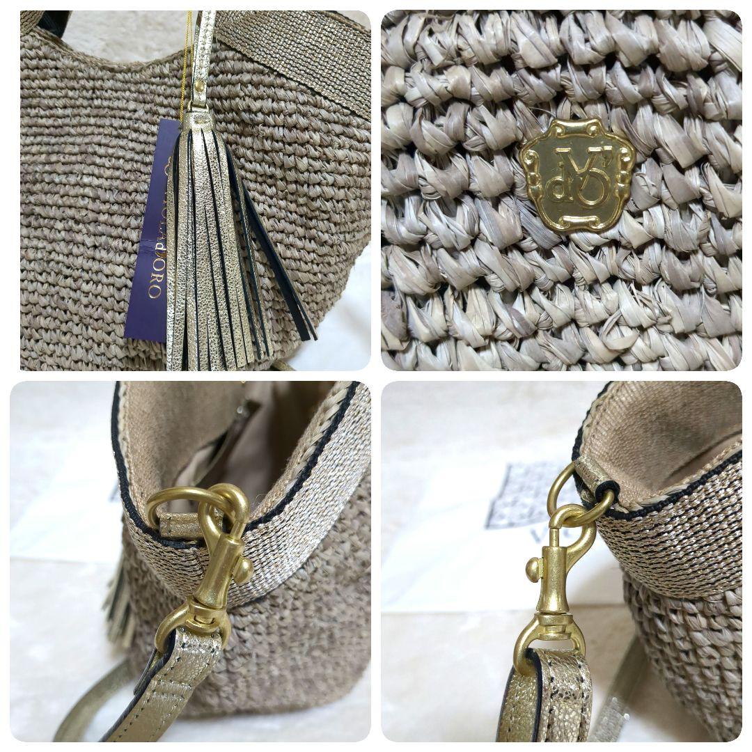 専用 未使用級✨️VIOLA d'ORO カゴバッグ2way ショルダーバッグ