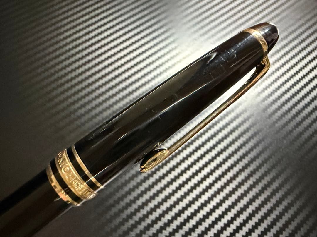 美品 モンブラン マイスターシュテュック 144 万年筆 ブラック 全金 F