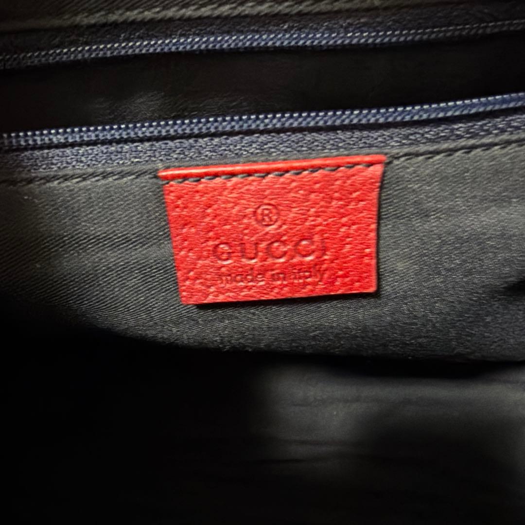 美品 GUCCI グッチ アビー ミニボストンバッグ キャンパス×レザー バッグ