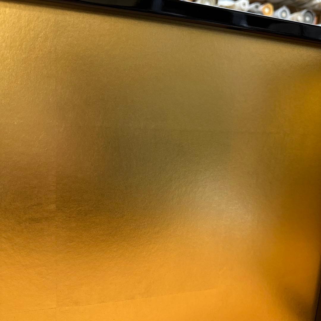 新品 本金箔三つ折り屏風 箱付