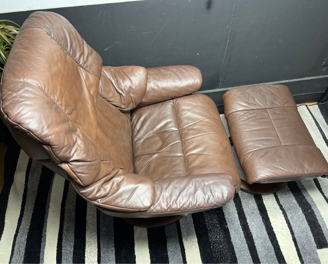 エコーネス / EKORNES ストレスレスチェア＆オットマン付　レノ  本革