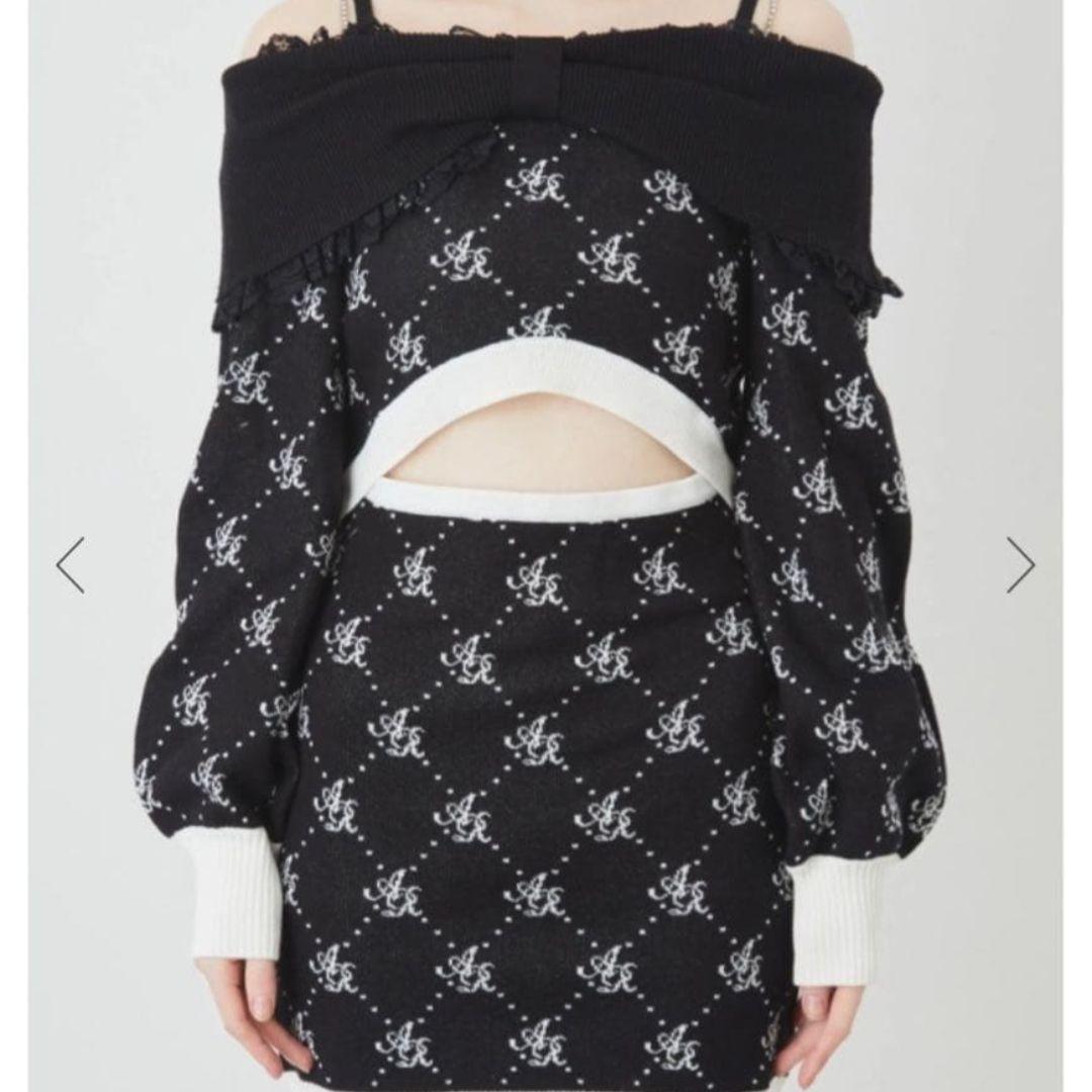 Ank Rouge フロント開きモノグラムワンピース