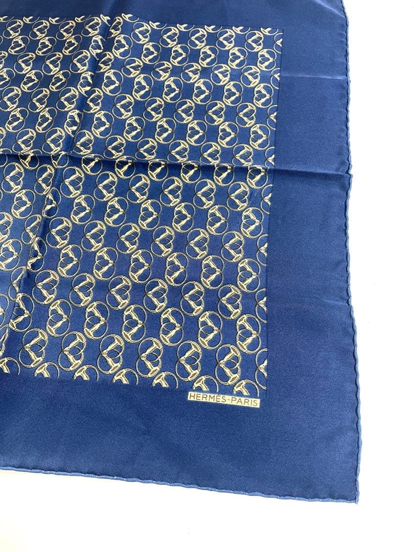 エルメス HERMES プチカレ ミニカレ シルク100％ ハンカチ 極美品