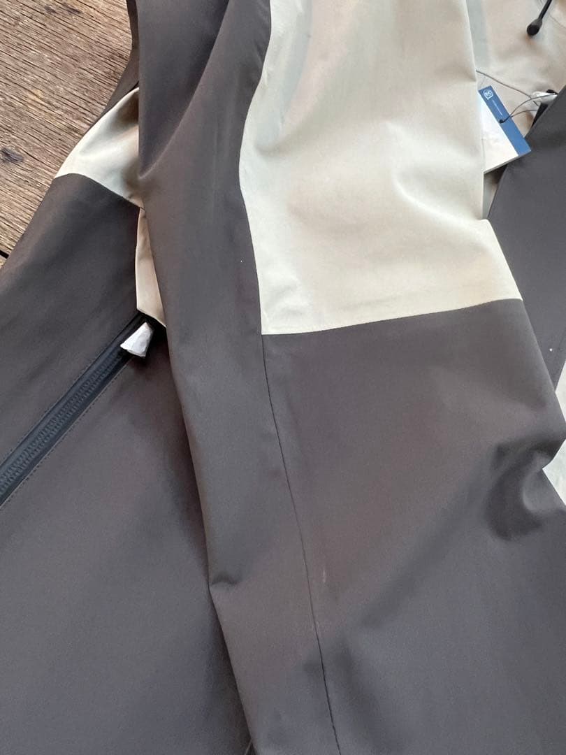 PEEP JACKET Lサイズ ベージュ/ダークブラウン