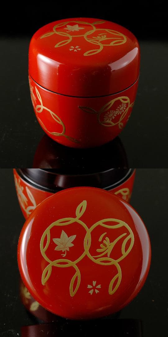 お得！時代物 「 高麗粉引平茶碗 」と「 未使用美品 茶道具 短冊 」朱塗 棗