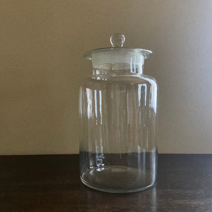 昭和レトロ　ガラス瓶　古い硝子　保存瓶　アンティークガラス