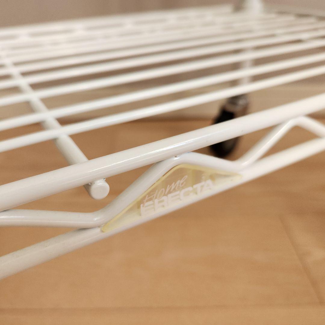 ホームエレクター 細型すき間収納ワゴン ウレタンキャスター付き 白 中古品