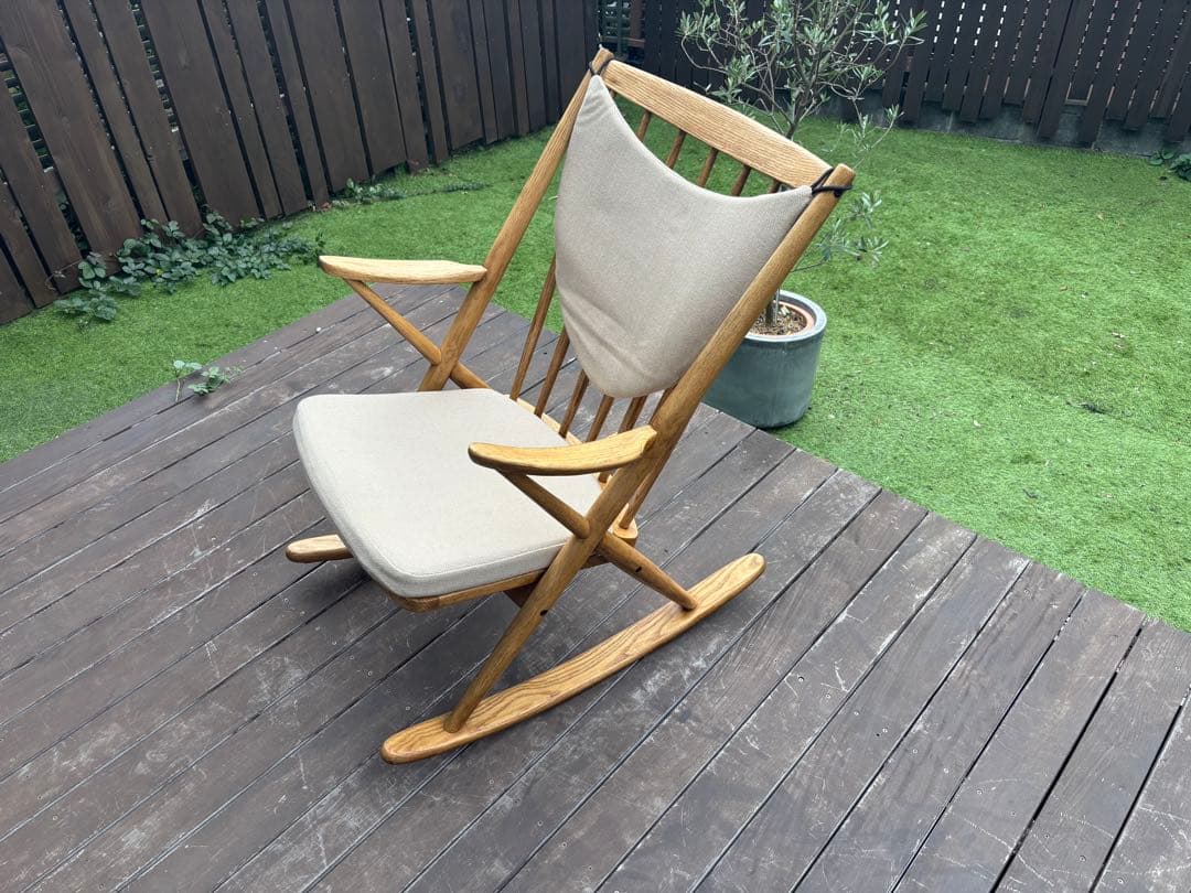 【定価¥129,800】グリーンホルト フランクスロッキングチェア ベージュ