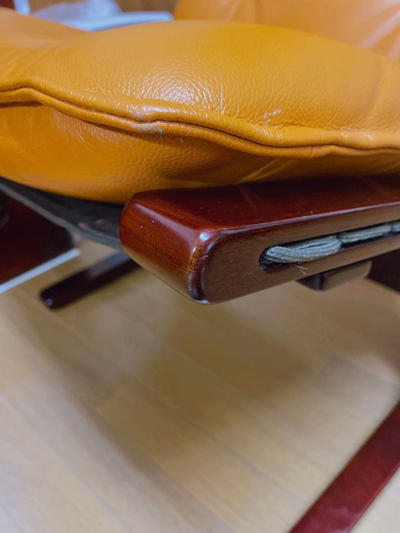 IDC 大塚家具 本革 ハイバックチェア レザー 曲木 イージーチェア 北欧